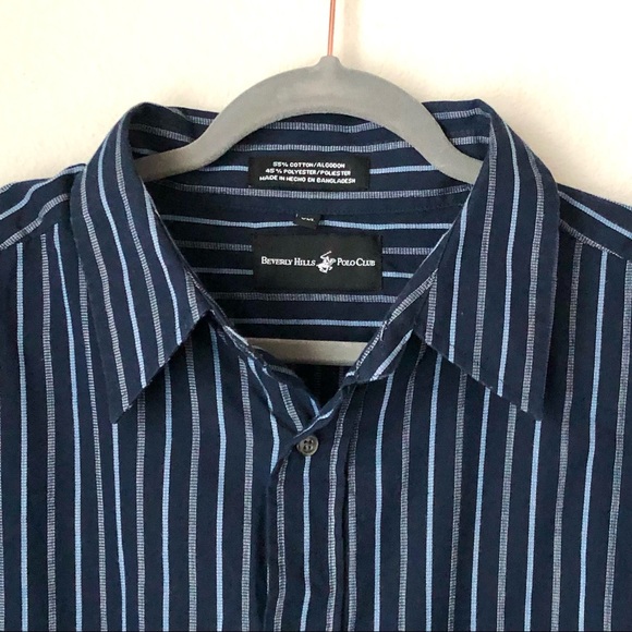 CLOSEOUT \Beverly Hills Polo Club\• Men’s Striped Dress Shirt - Picture 4 of 15